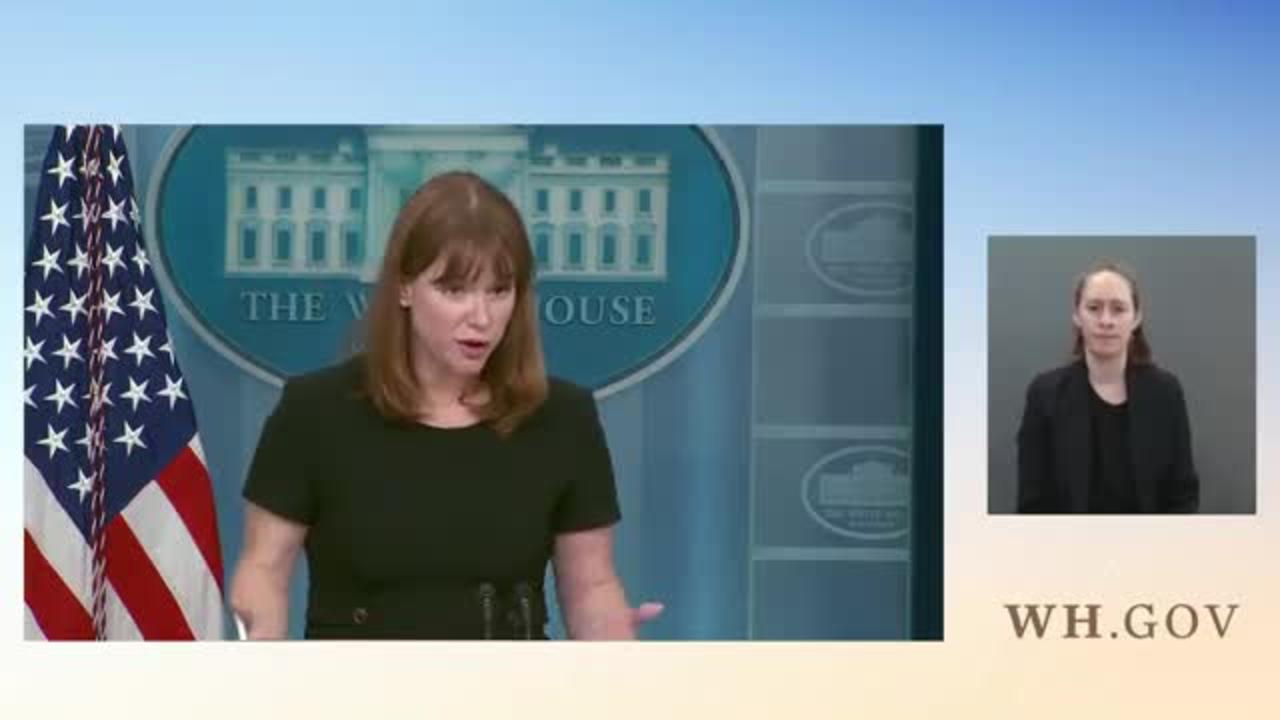 White House Communications Director Kate Bedingfield holds a press briefing.