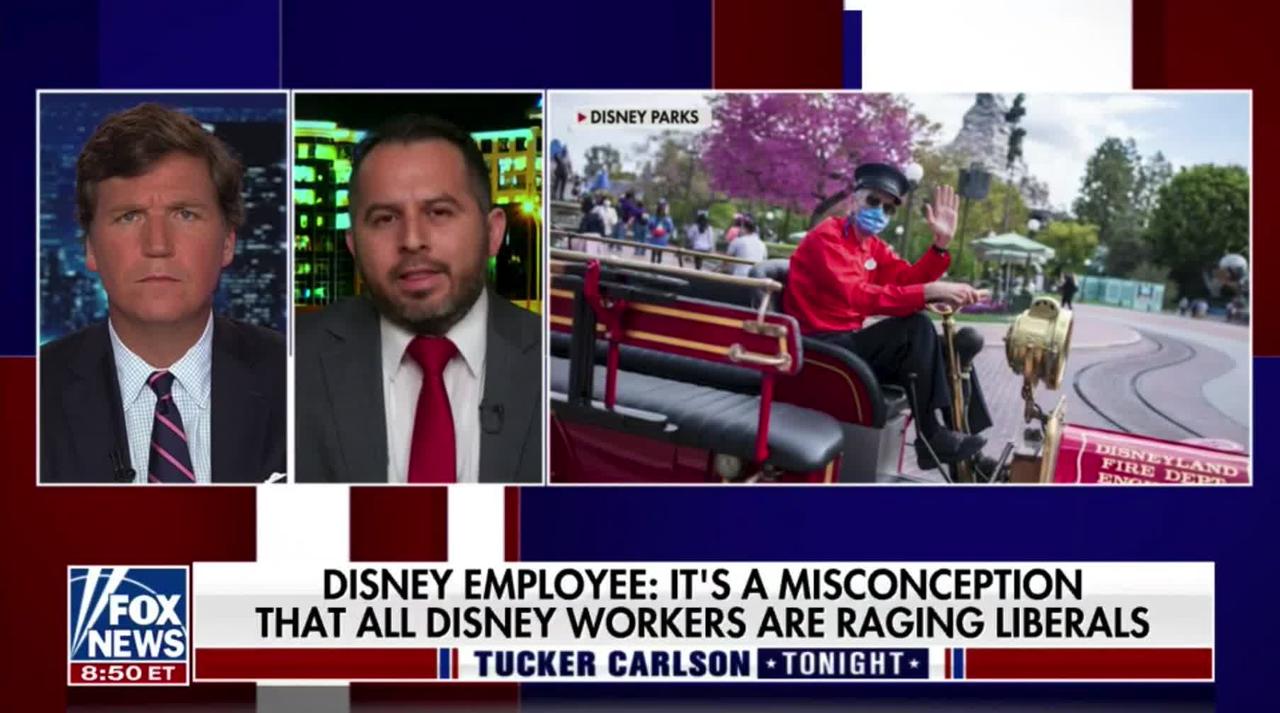 A Disney employee tells Tucker Carlson that Disney does not speak for the silent majority who support Florida's anti-groomi