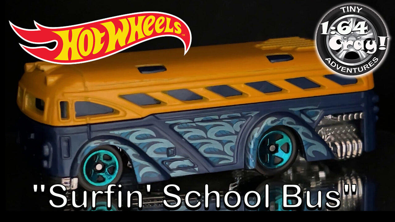"Surfin' School Bus" in Blue/Yellow - Model by Hot Wheels