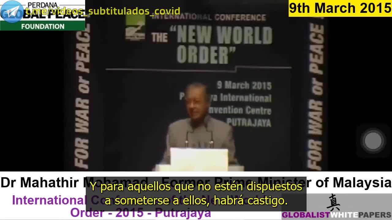 Dr. Mahathir Mohamad advirtiendo sobre el plan de despoblación del Nuevo Orden Mundial