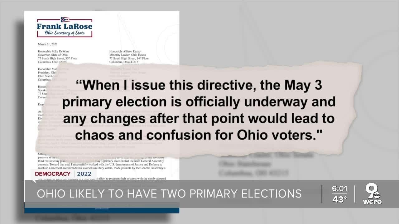 Ohio likely to have split primary elections