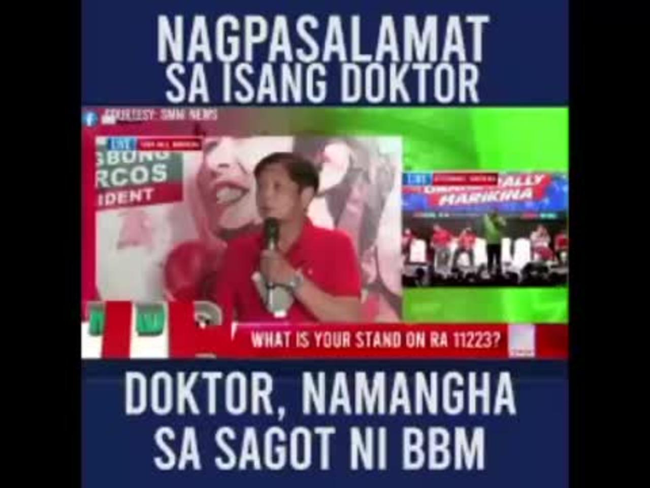 Bong Bong Marcos: pabor sa pagpatay ng tao gamit ang bakuna...