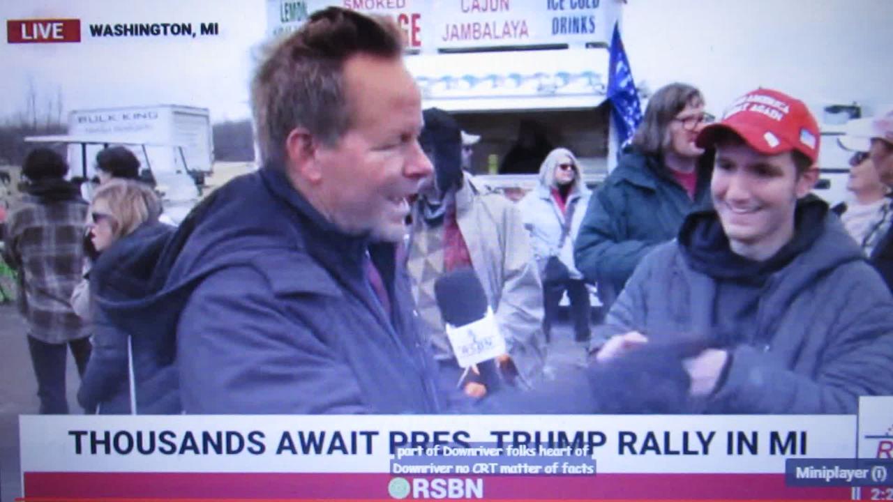Robert Pawlowski, Southgate Michigan School Board candidate member at Trump Rally 4/2022
