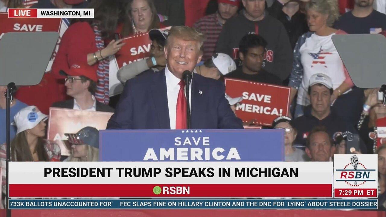FULL SPEECH: President Trump Speaks at Save America Rally in Washington, MI 4/2/2022