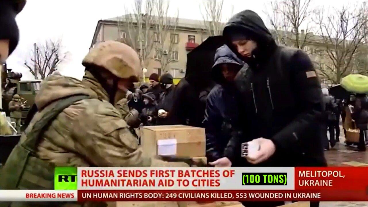 Russia Sends Humanitarian Aid to the People of Melitopol Ukraine |  You Won't See This in the News!