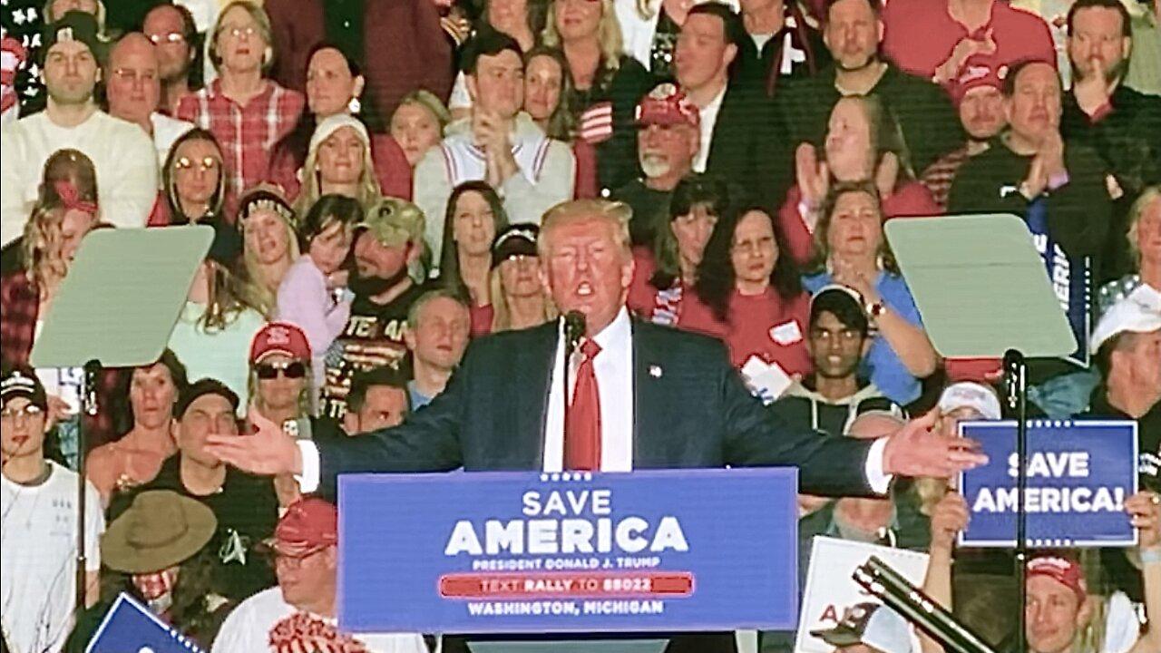 Donald Trump Rally in Washington Township, Michigan 4/2/22 Livestream