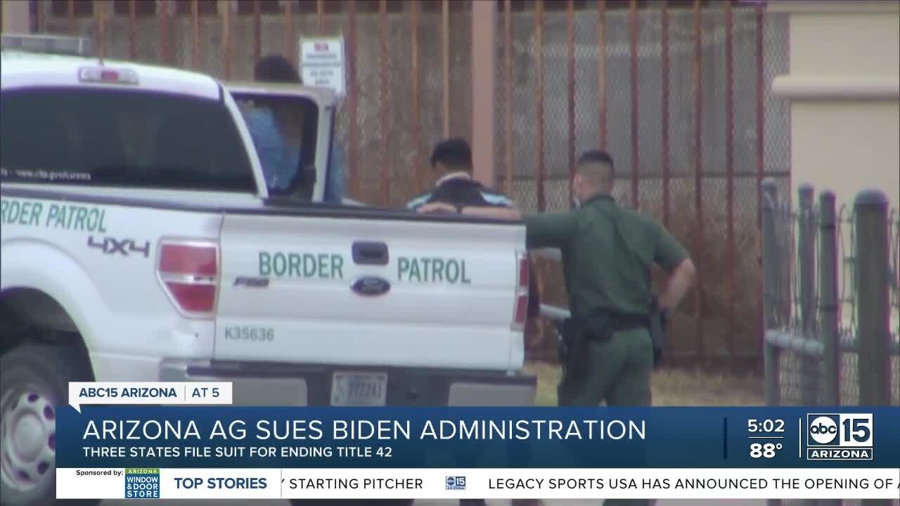 Arizona AG sues Biden administration over Title 42