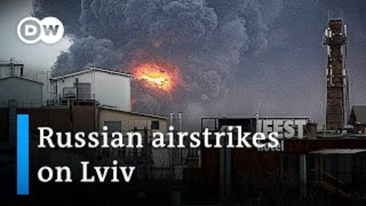 Several airstrikes on Ukraine's western city of Lviv | DW News