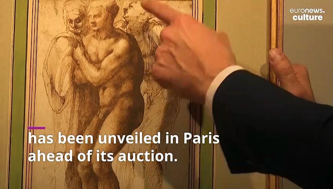 Michelangelo's first known nude goes on display in Paris ahead of Christie's auction