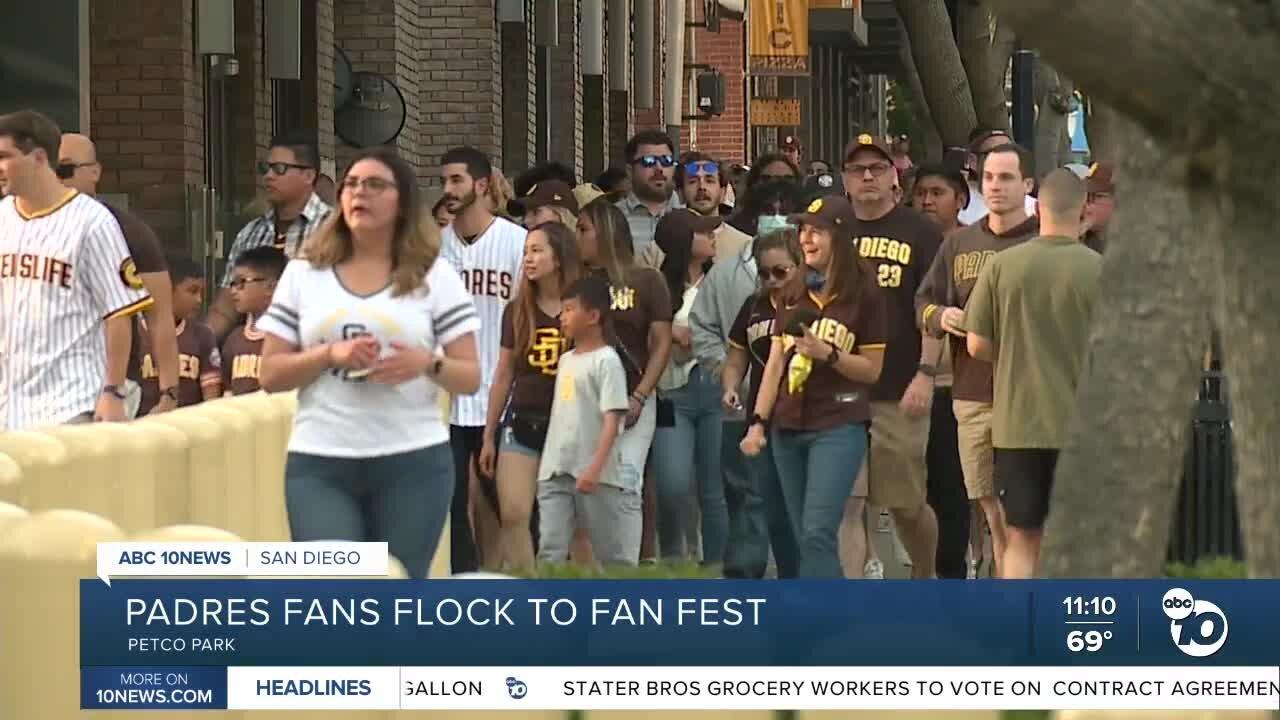 Padres fans head to Petco Park for FanFest on Opening Day