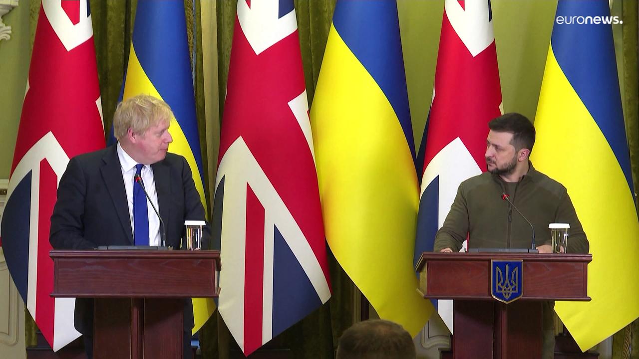 UK points to mounting Russian losses, as Boris Johnson promises more military aid for Kyiv