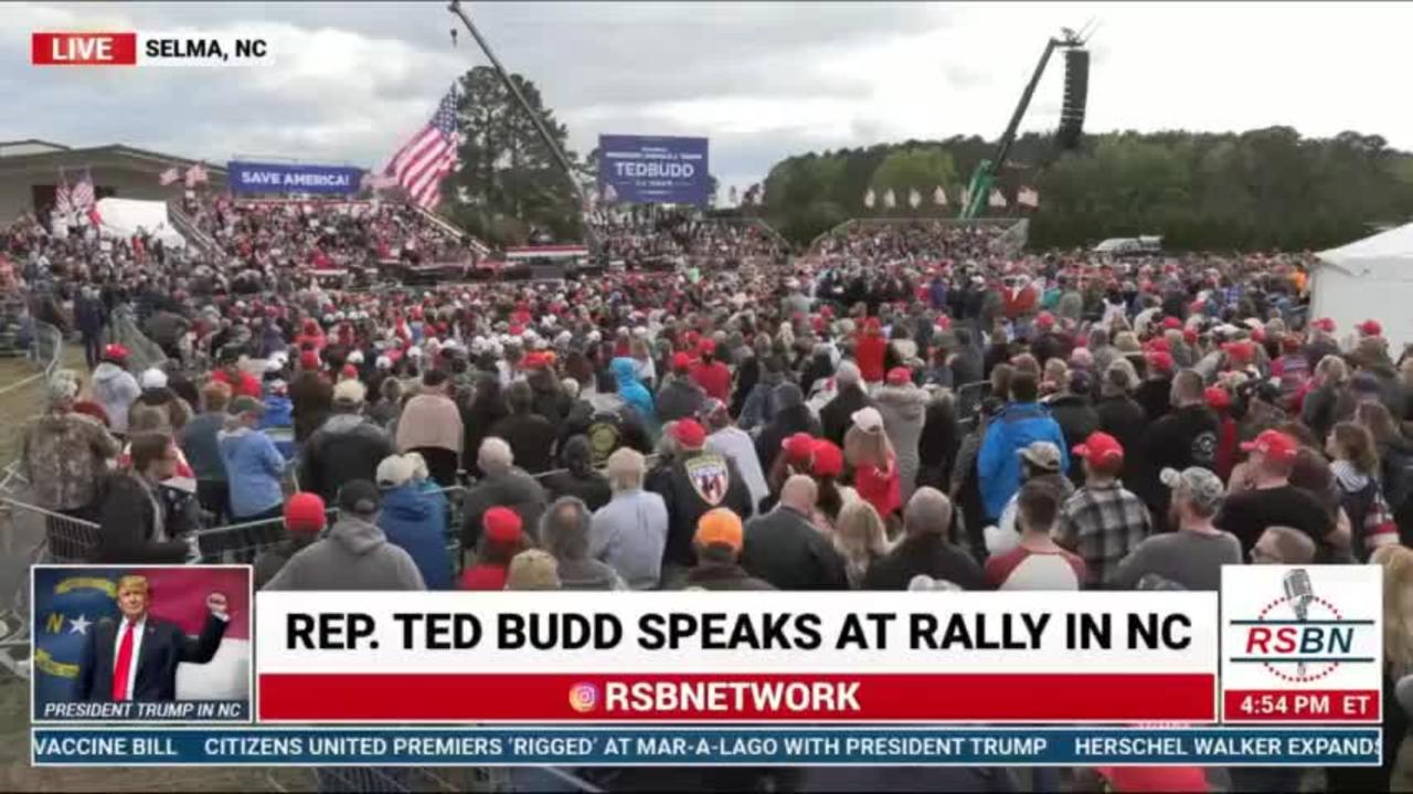 Rep. Ted Budd (R-NC) Full Speech at President Trump Rally in Selma, NC.