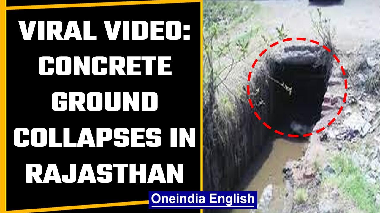 Five men plunge into the drain after the concrete floor collapses in Jaisalmer | OneIndia News