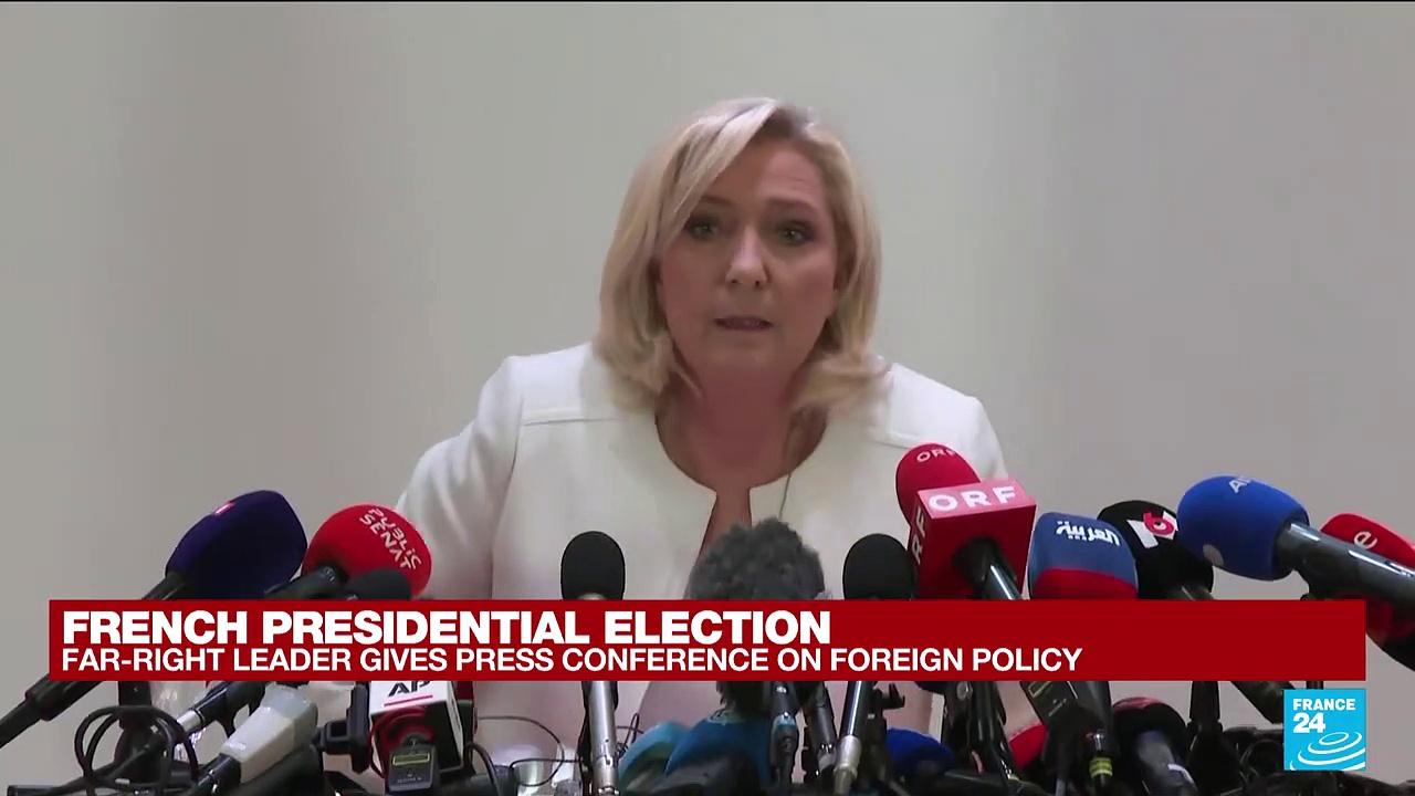REPLAY - French election: Far-right Le Pen gives press conference on foreign policy