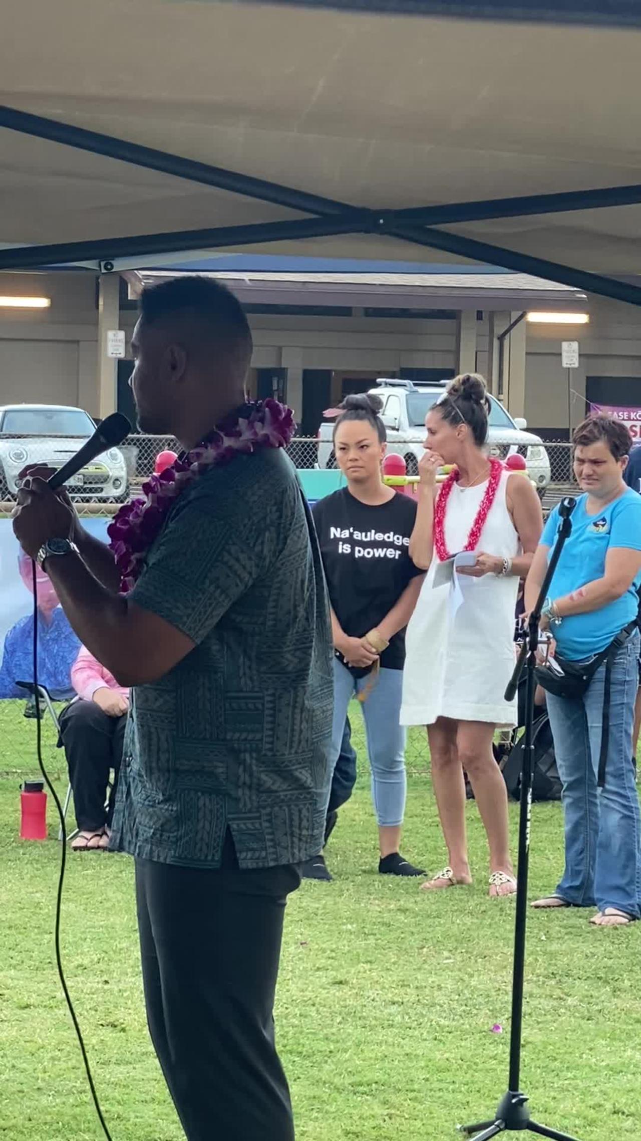 Hawaii Lieutenant Governor Candidate Junior Tupai at Kauai Event 4/10/2022