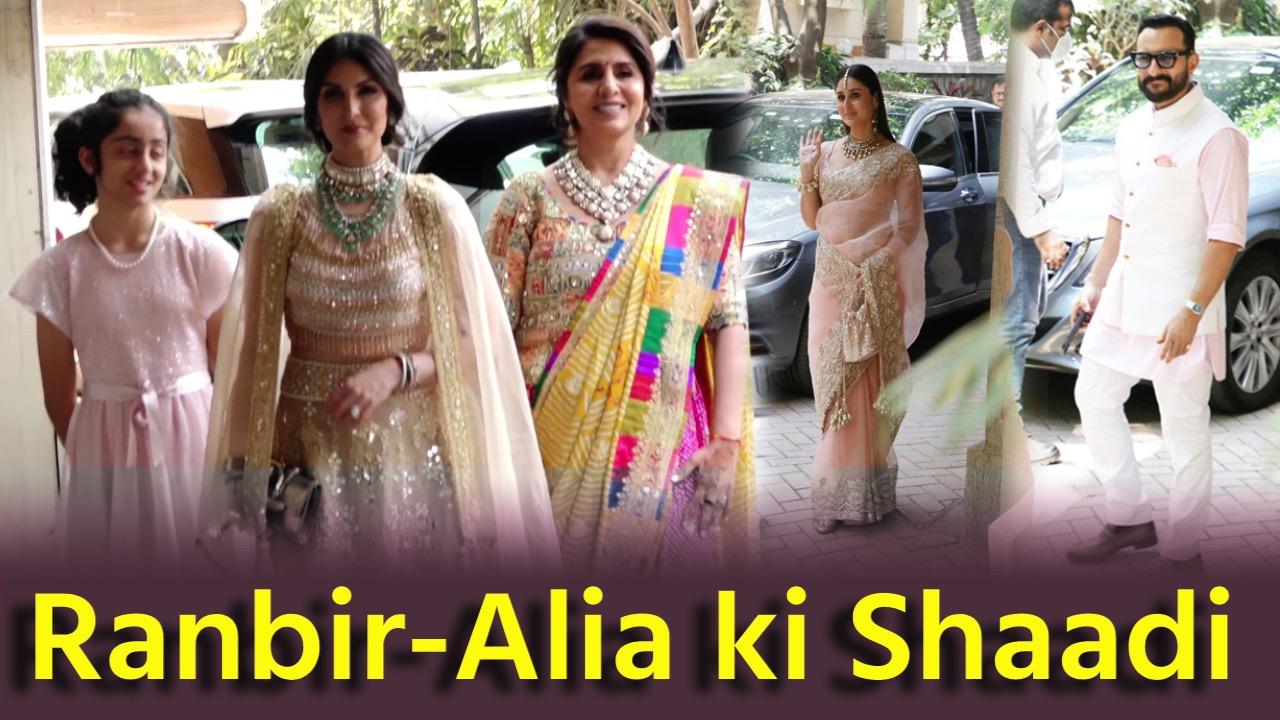 Ranbir-Alia wedding: Kareena-Saif, Riddhima-Neetu, Soni-Shaheen arrive to bless the star couple