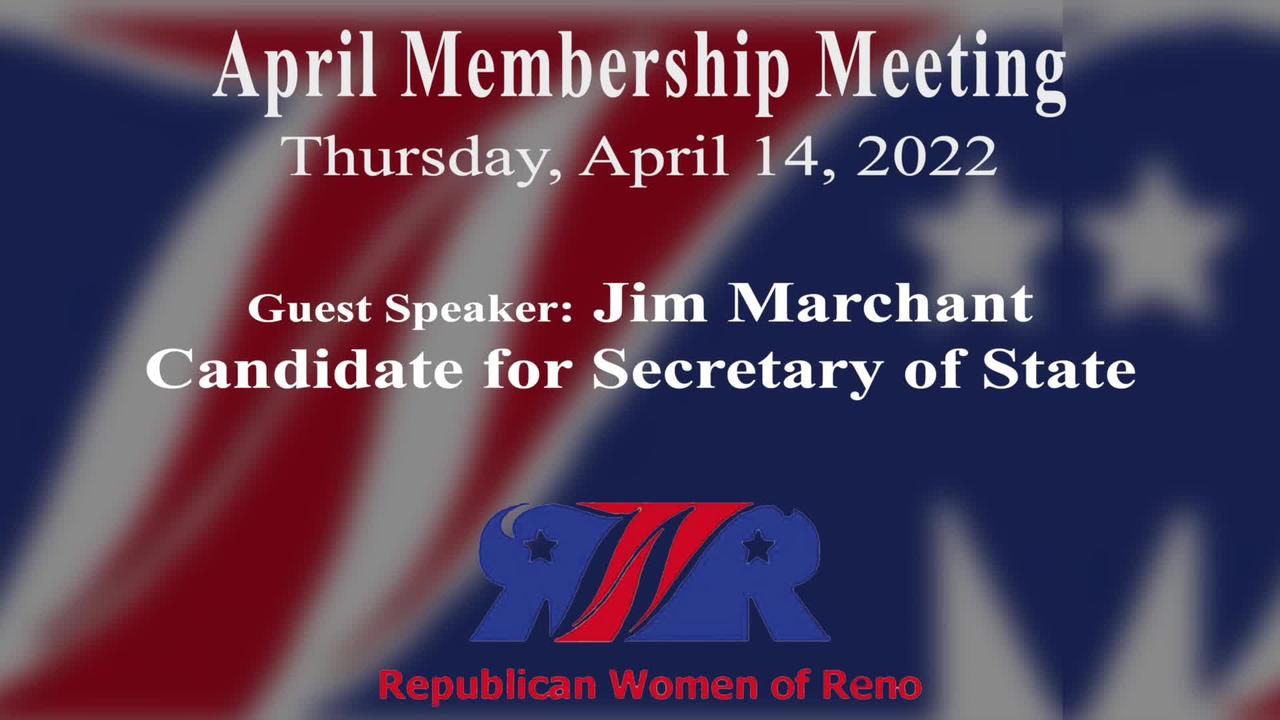 Republican Women of Reno General Meeting April 14, 2022