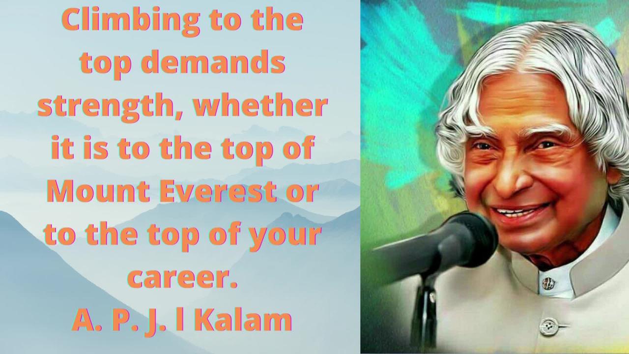 Motivational quotes by A.p.j Abdul Kalam