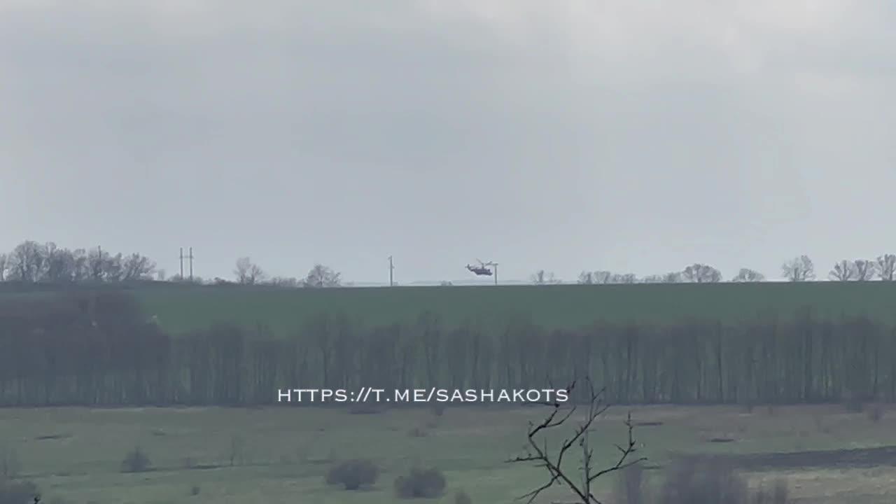 Ukraine War - Ka-52 helicopters support the advance of Russian troops