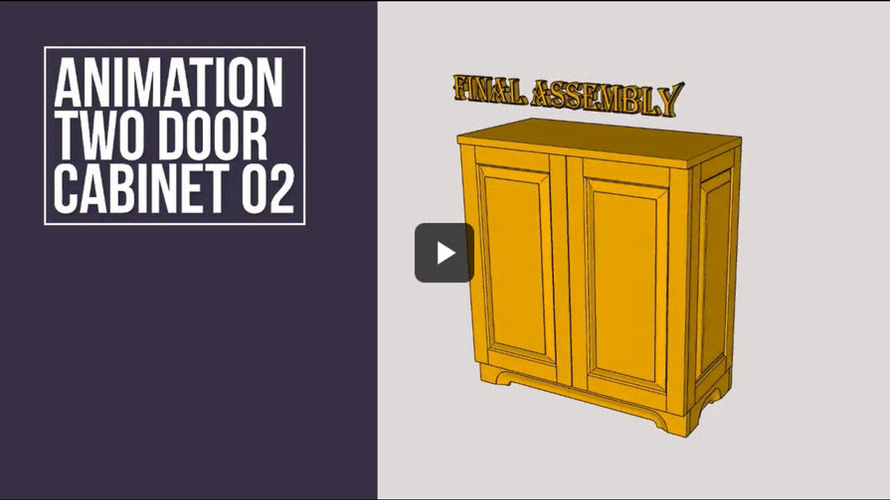 Animation Two Door Cabinet 02. Woodworking Tips and Tricks by Woodwork101