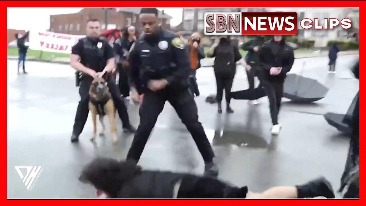 A BRAVE PITTSBURGH POLICE OFFICER LAYS OUT A BLM PROTESTER THAT RESISTED ARREST [#6188]