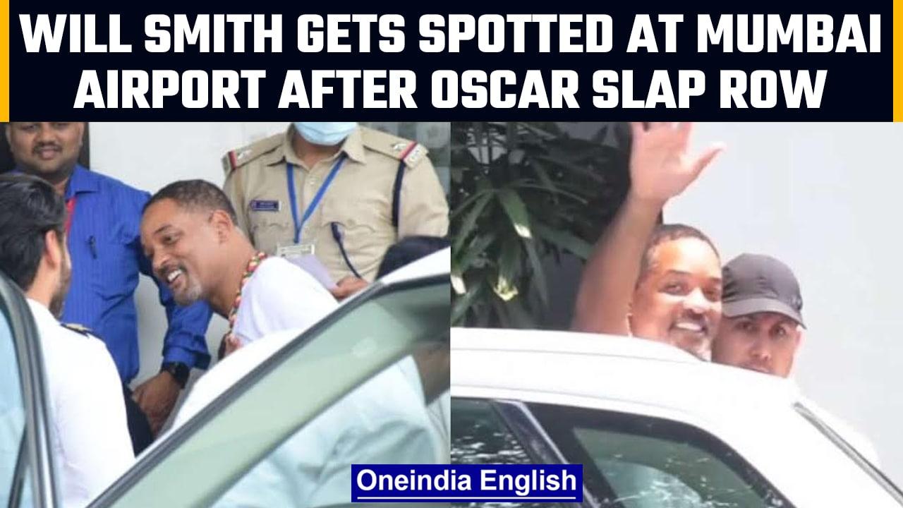 Will Smith gets spotted at Mumbai airport | First public appearance after Oscars | OneIndia News