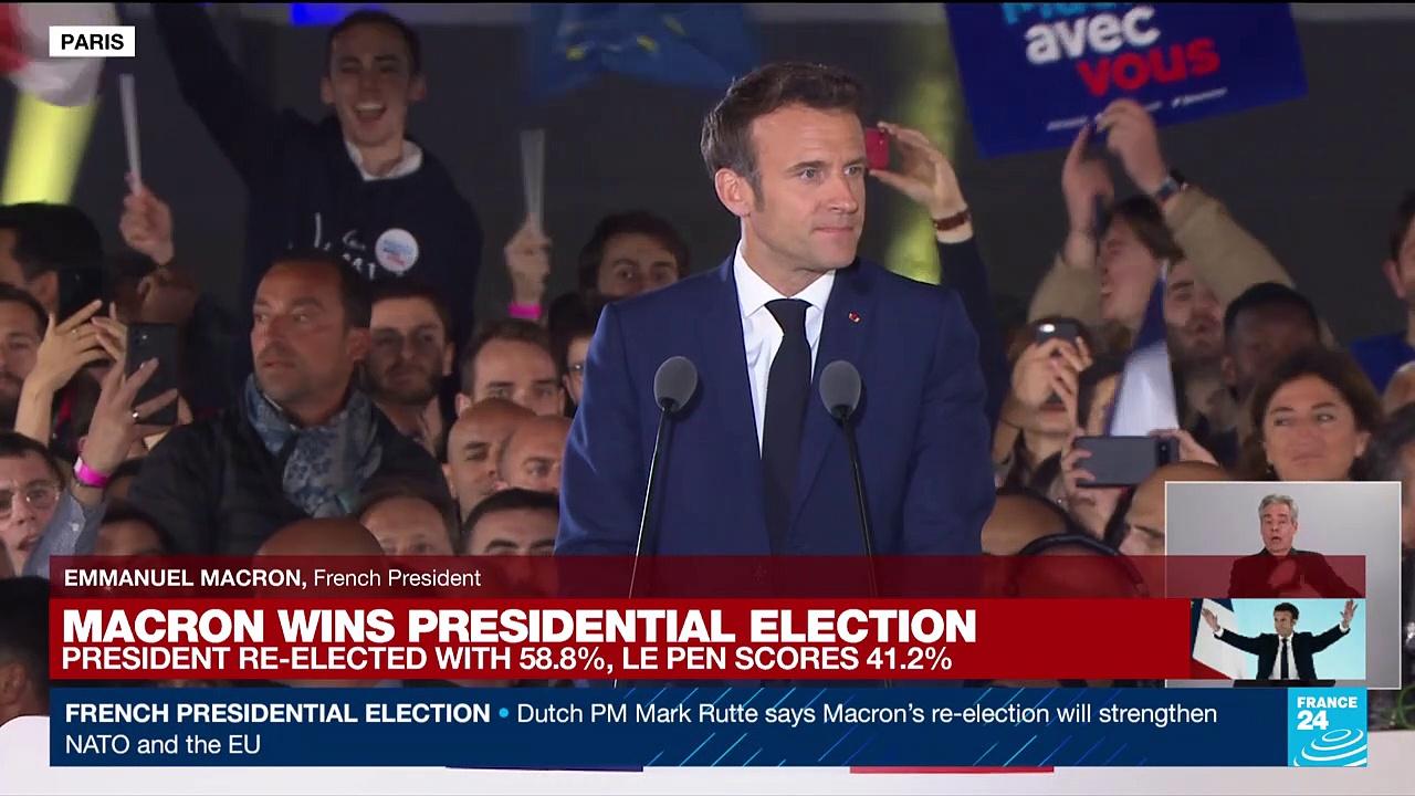REPLAY: France's Emmanuel Macron holds re-election speech