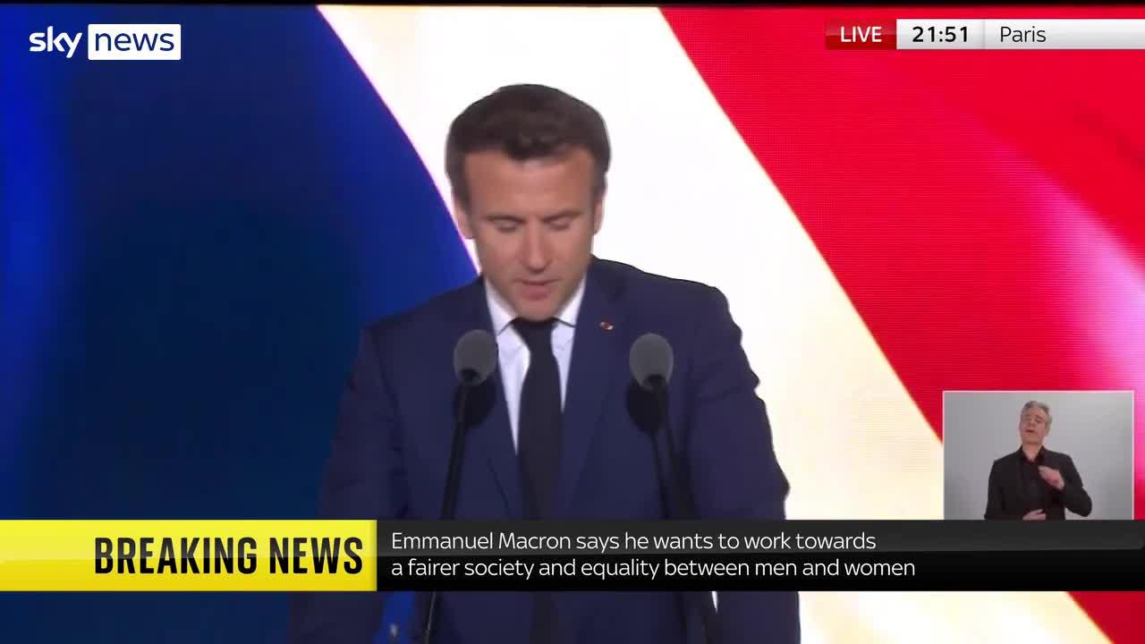 Emmanuel Macron's winning speech