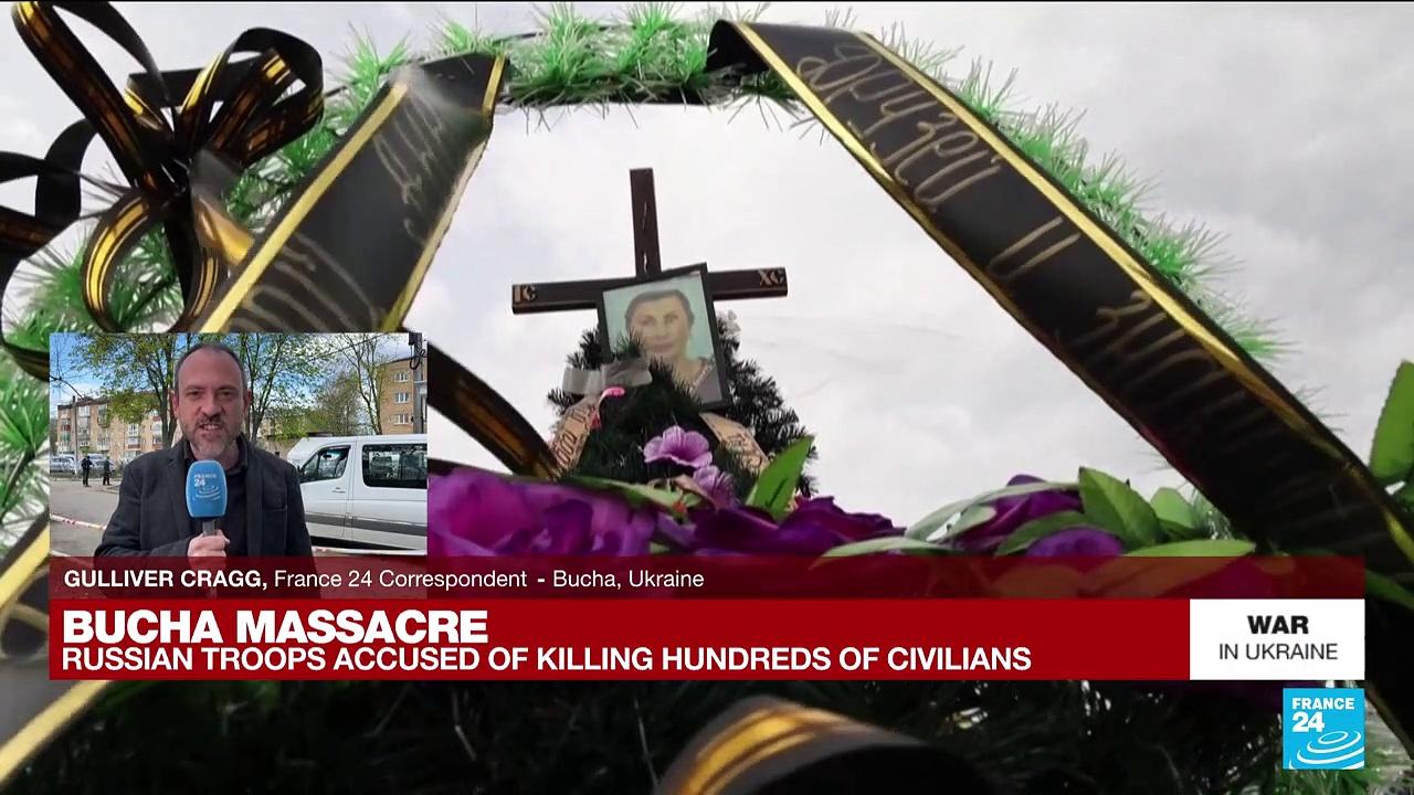 FRANCE 24 in Bucha: People looking for their loved ones after massacre of civilians