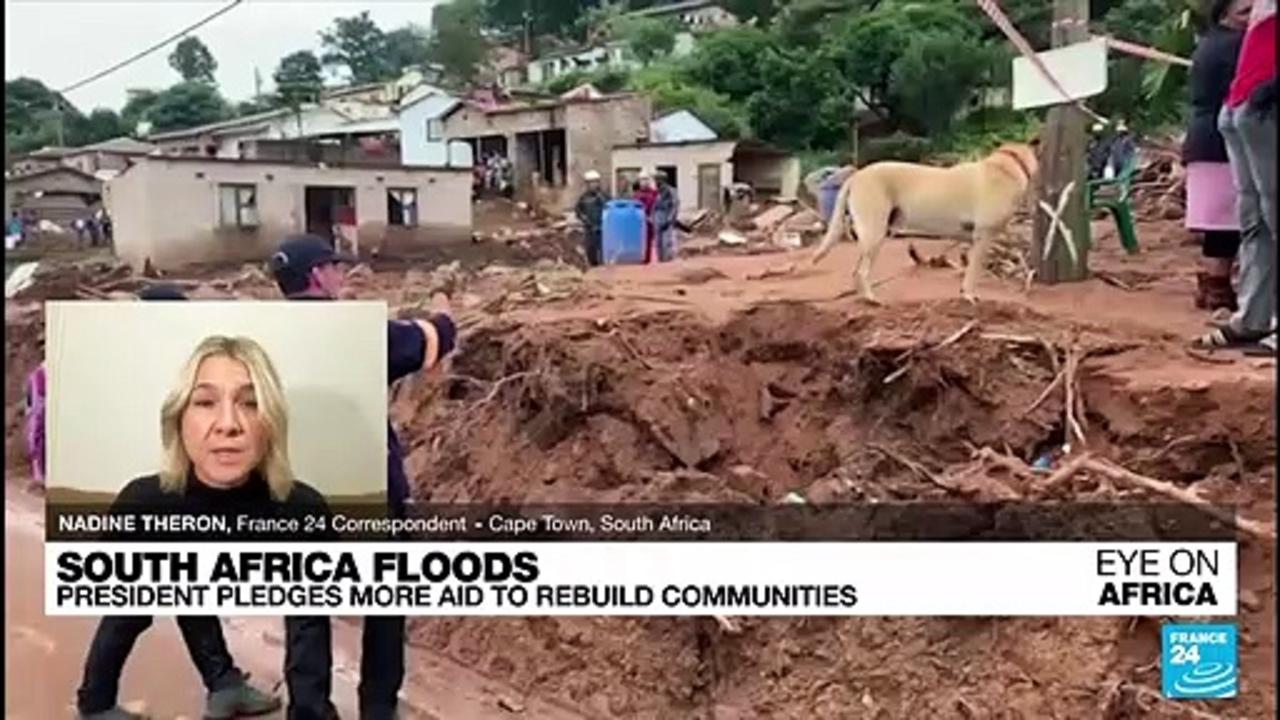 South Africa floods: President pledges more aid to rebuild communities