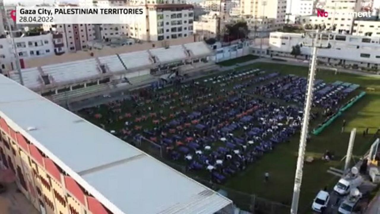 Palestinians gather ahead of Quds (Jerusalem) day in Gaza