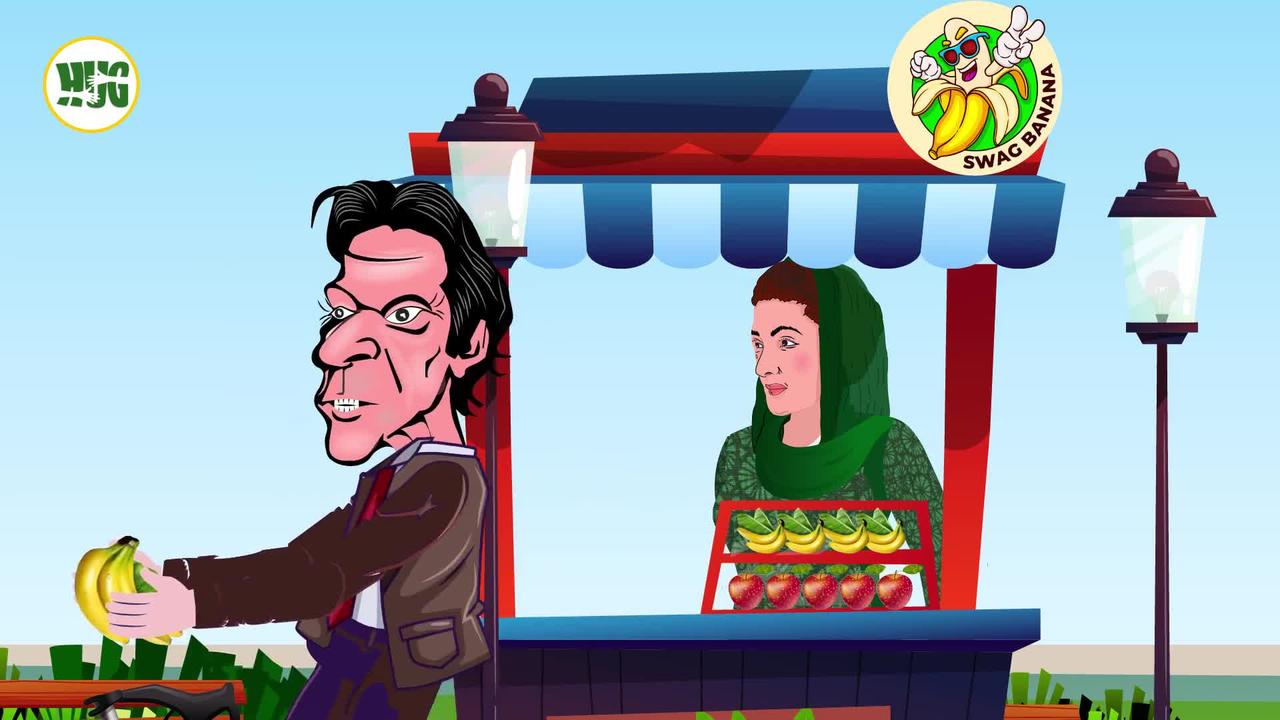 #Imran khan vs #Nawaz sharif  nawaz sharif Banana thief funny video  funny animated video