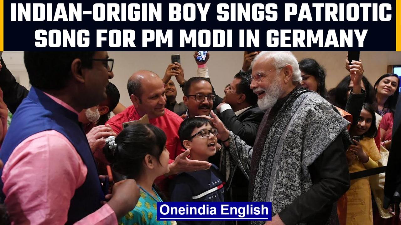 Germany: PM Modi showers praises on an Indian-origin boy as he sings patriotic song | OneIndia News