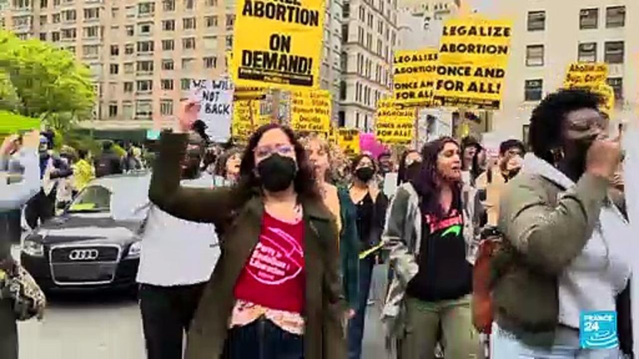 Thousands turned out in NYC to protest the possible reversal of abortion rights