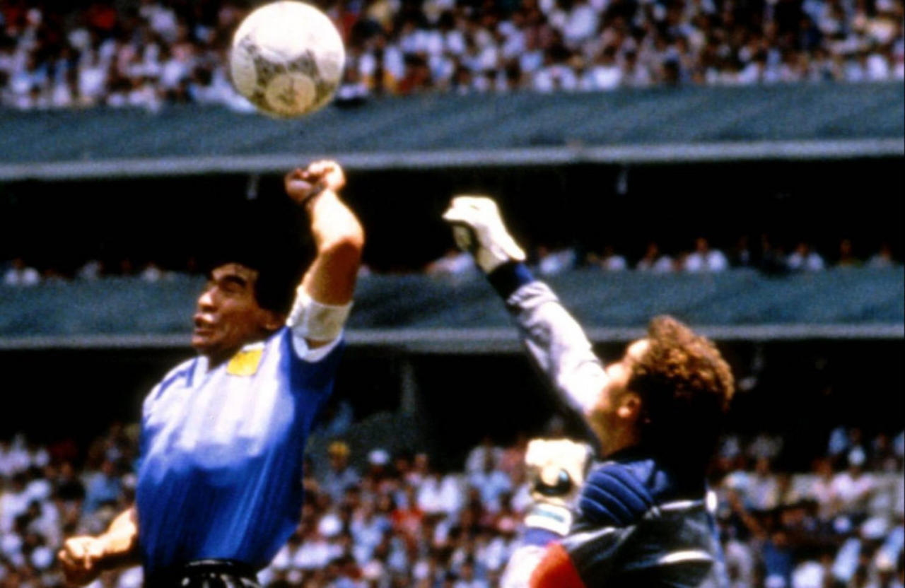 Diego Maradona's 'Hand of God' shirt sells for record-breaking £7.1 million at auction