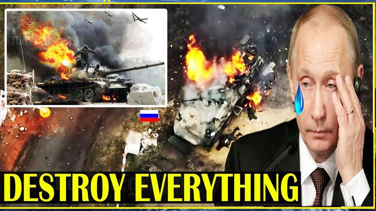 Ukrainian artillery destroys an assault convoy and all Russian troops are entering Kharkiv