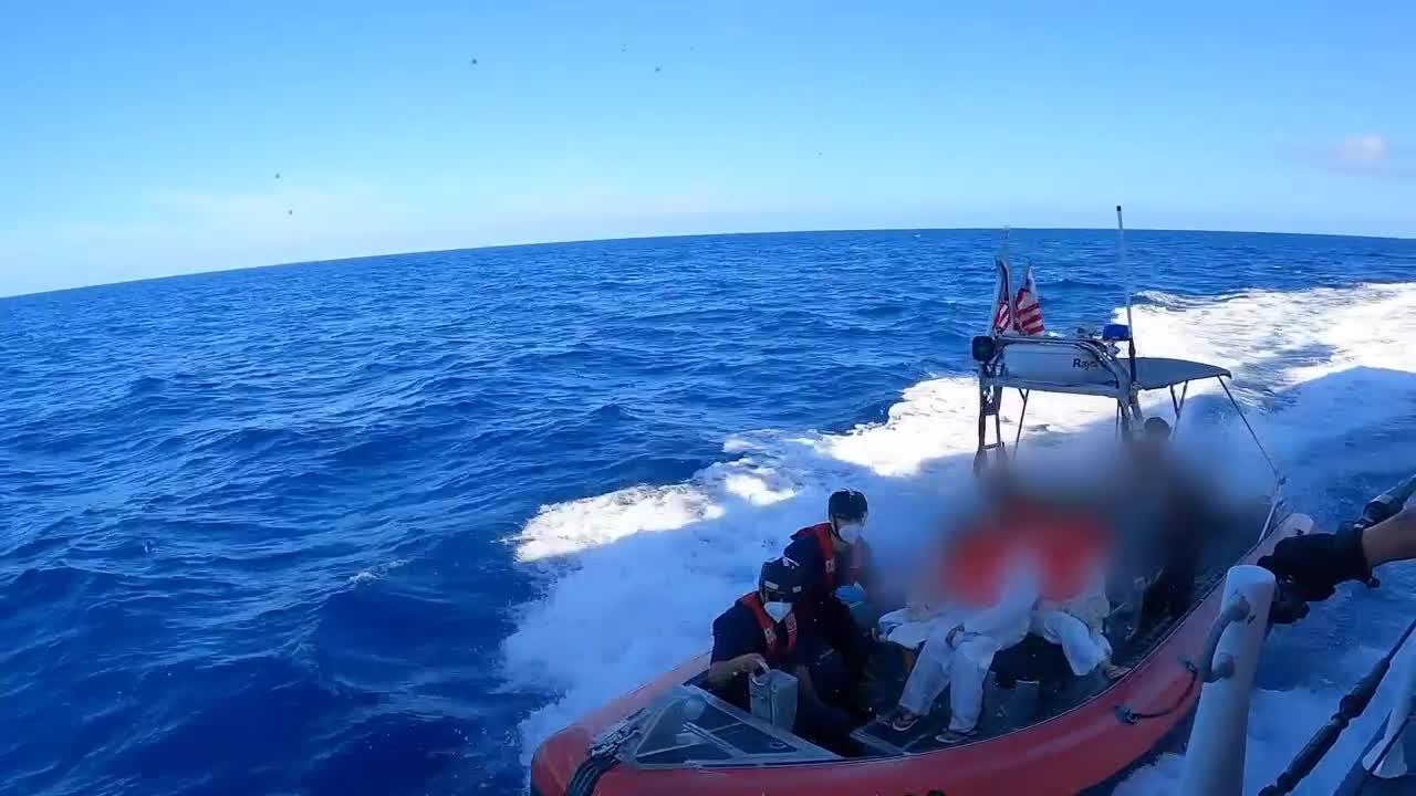 Coast Guard shows safety of life at sea interdiction process