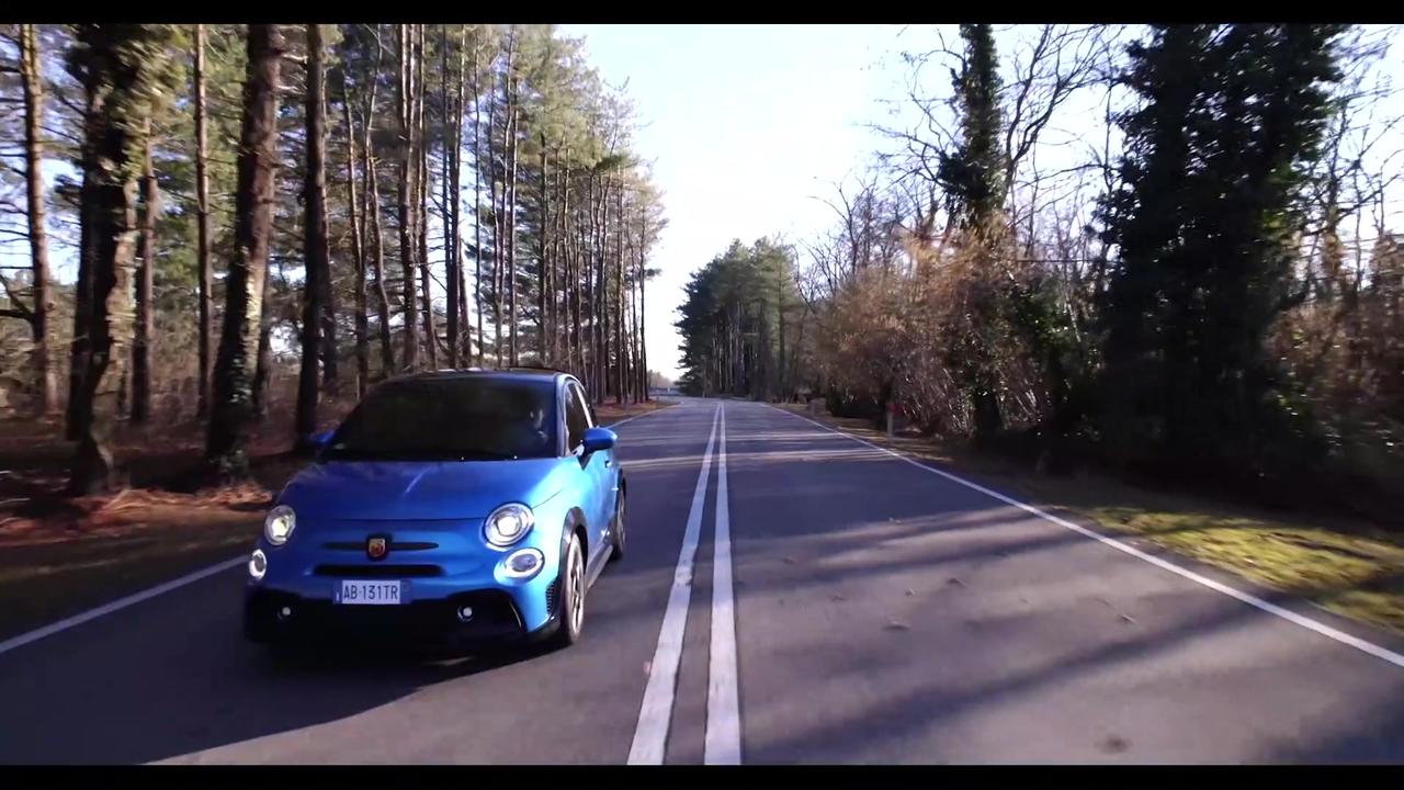 New Abarth 695 Tributo 131 Rally Track Driving