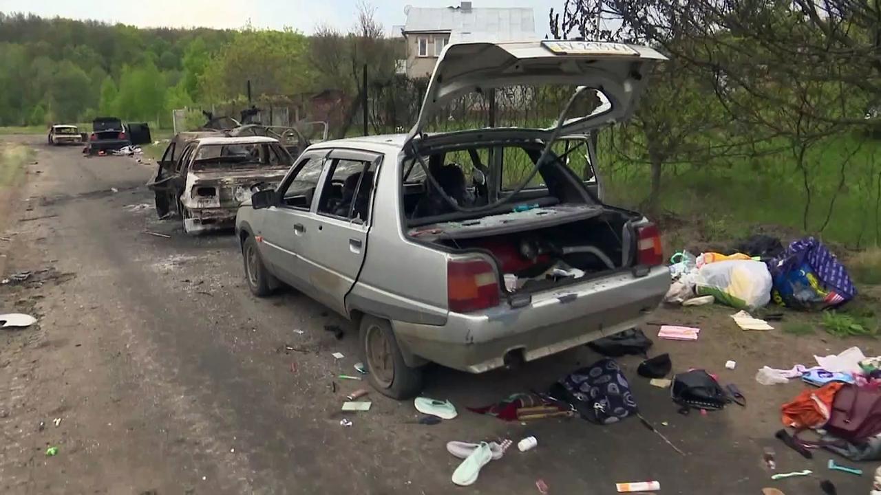 Convoy of civilians destroyed near Kharkiv