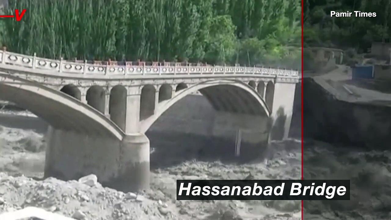 Heatwave Melted Glacier Triggers Flood That Destroys Key Bridge in Pakistan