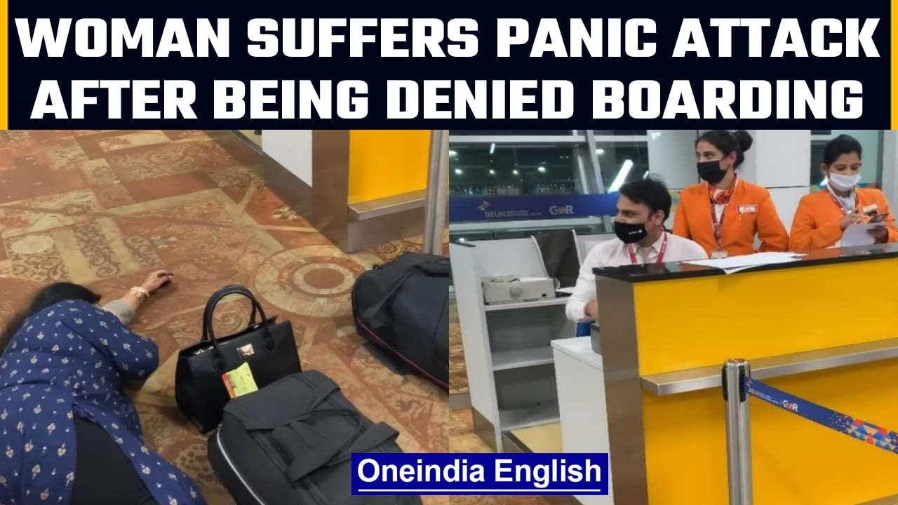 Denied boarding by Air India, woman suffers panic attack | Video goes viral | OneIndia News