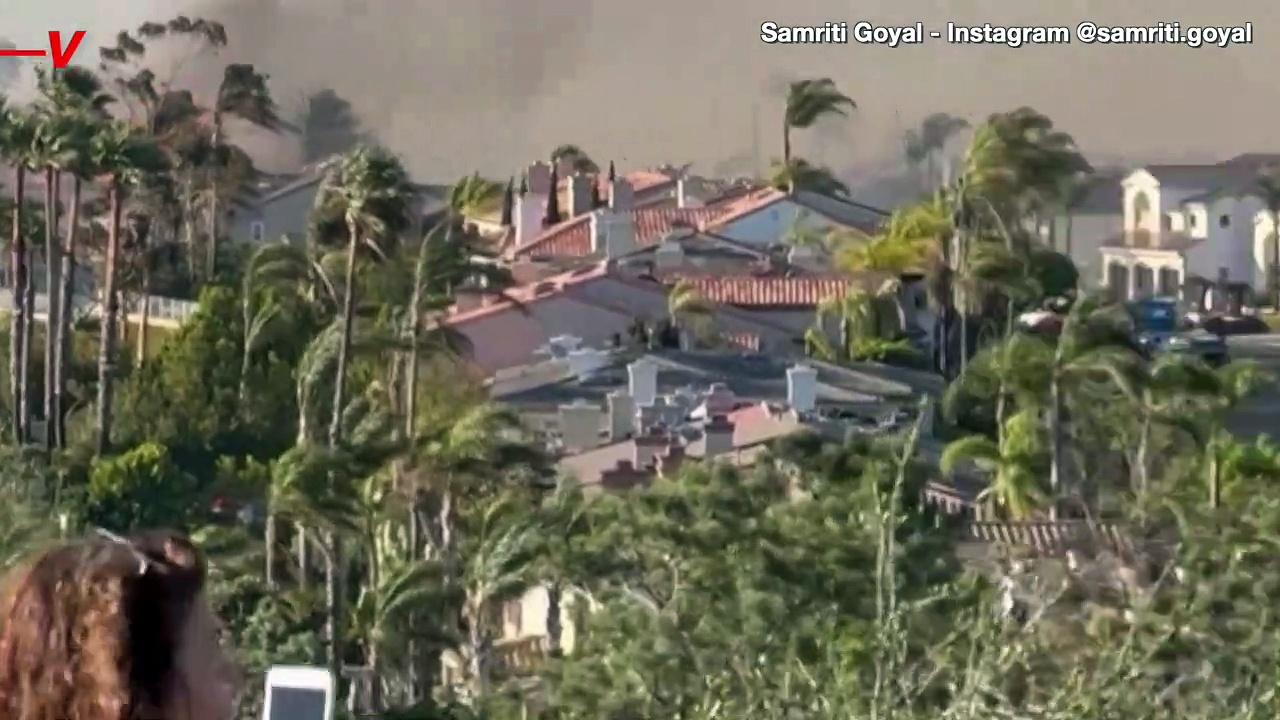 California’s Orange County Hit by Coastal Wildfire