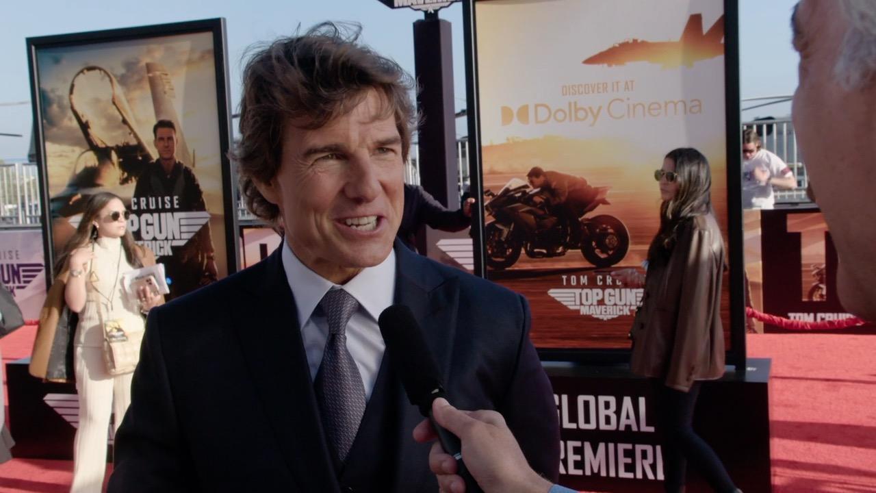Top Gun Maverick Tom Cruise World Premiere USS Midway Interview
