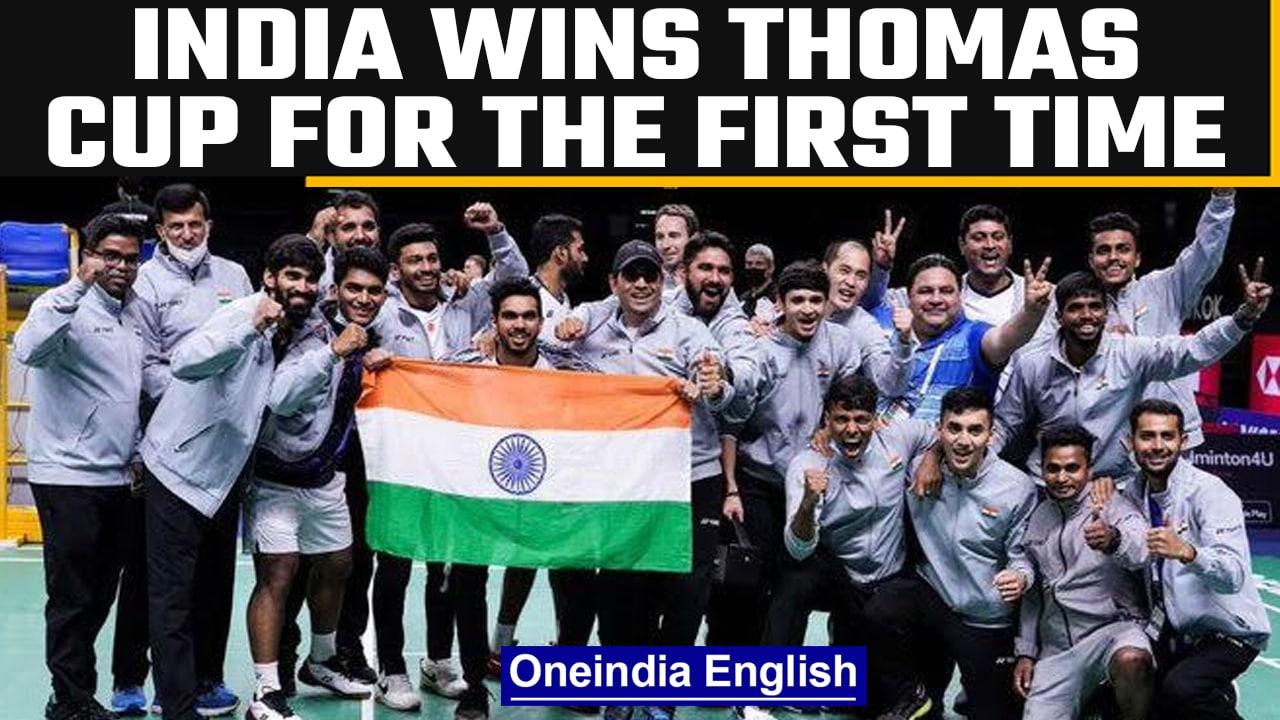 Indian men’s badminton team wins Thomas Cup, defeats 14-time winners Indonesia |Oneindia News
