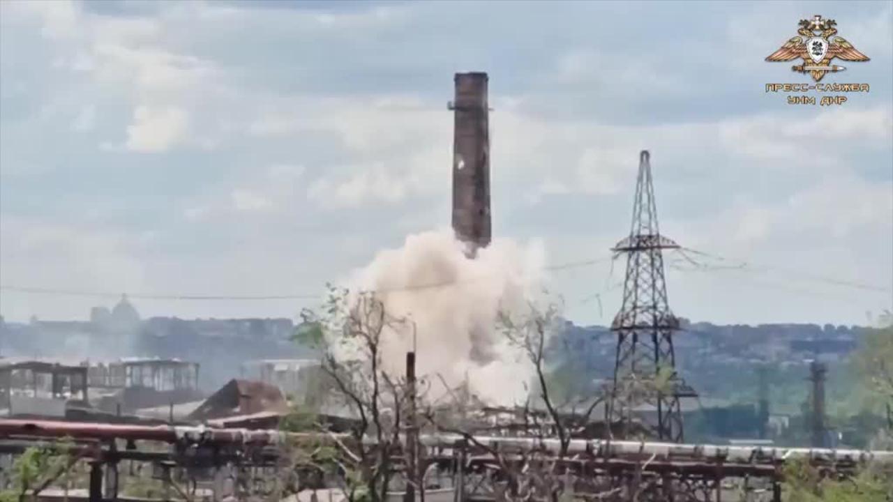 Ukraine War - Nazi firing points at the Azovstal plant