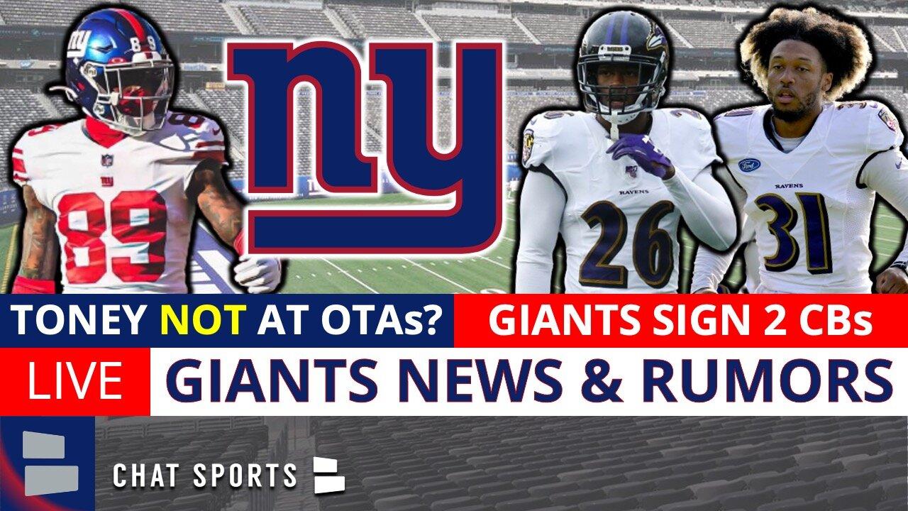 Kadarius Toney NOT At Giants OTAs? + Giants Make 8 Roster Moves | Giants News & Rumors LIVE