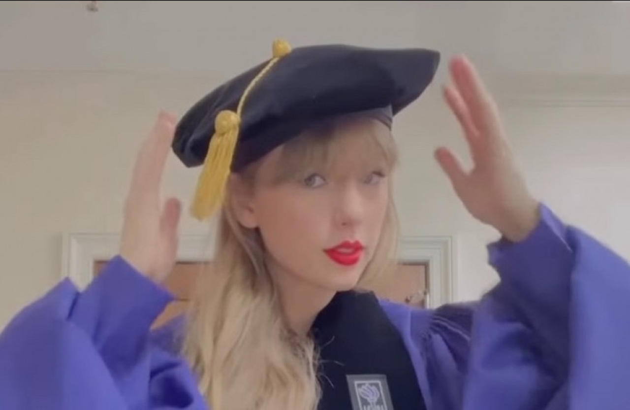 Taylor Swift 'wore a cap and gown for the first time' during her commencement address at New York University’s graduation cere