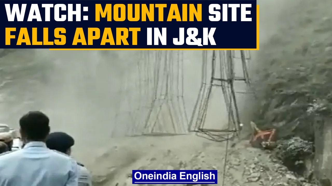 J&K: Portion of mountain caves in day after Ramban tunnel collapse, halts rescue ops | Oneindia News