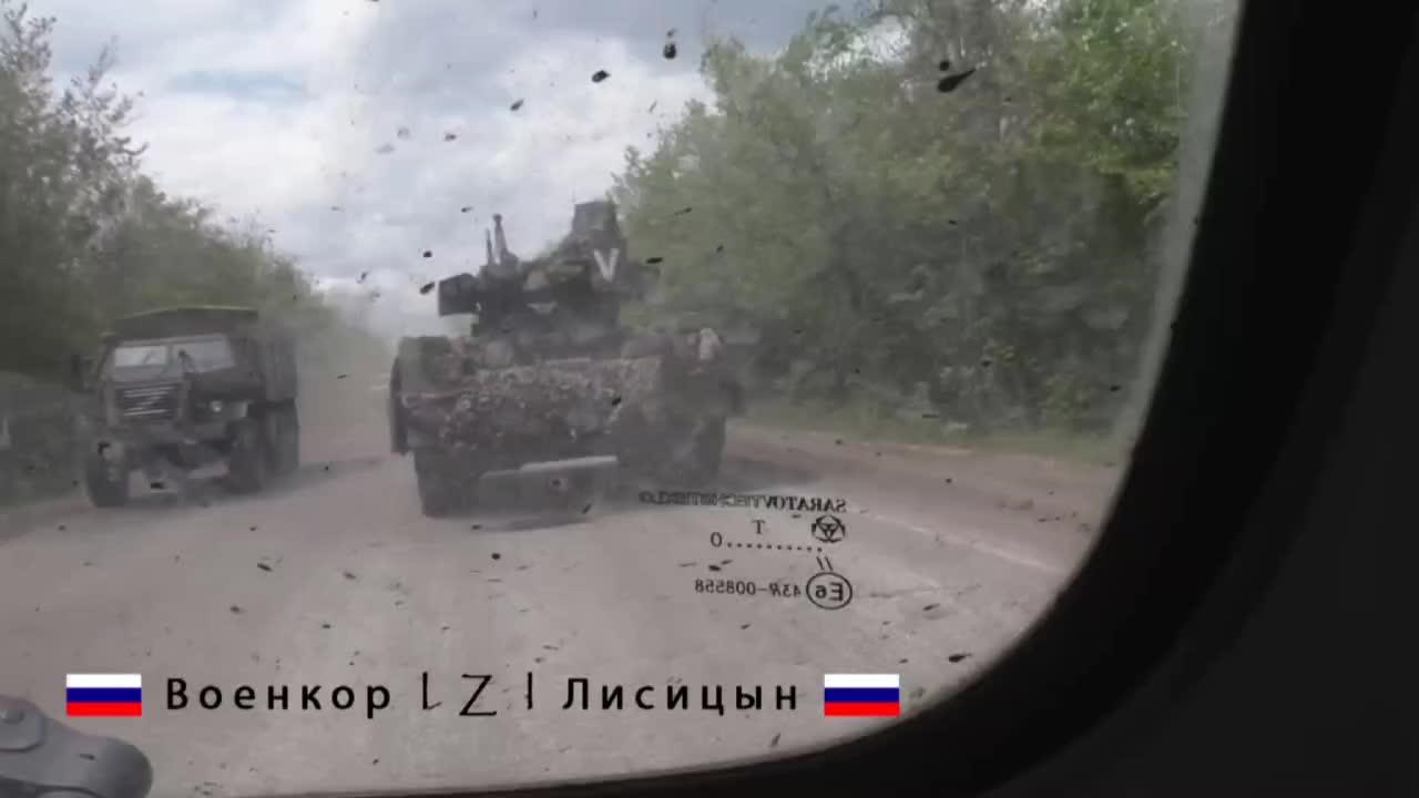 Ukraine War - A column of BMPT "Terminator" in the Kamyshevakhi region