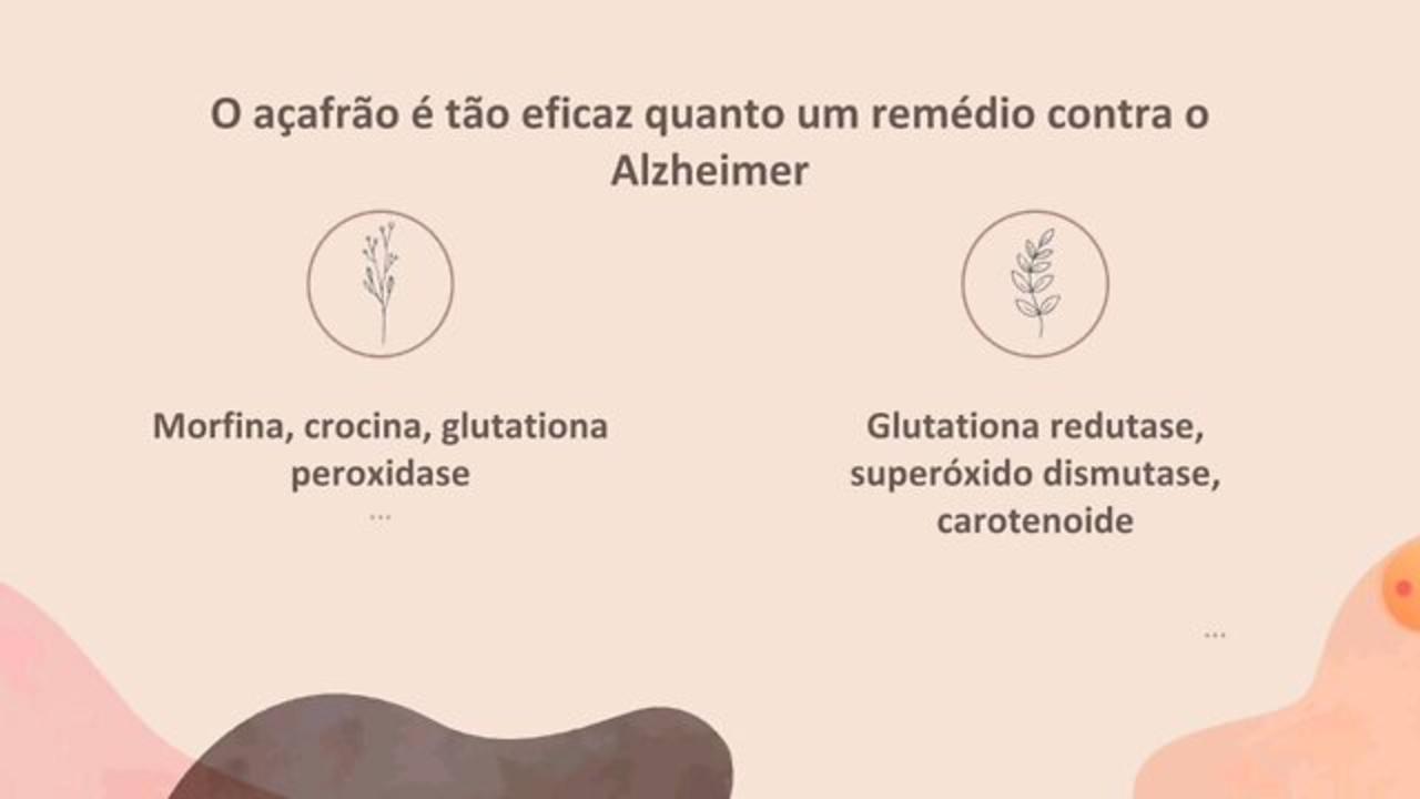 [pt. 4] Esta especiaria pode ser cara, mas é bastante eficiente contra o mal de Alzheimer